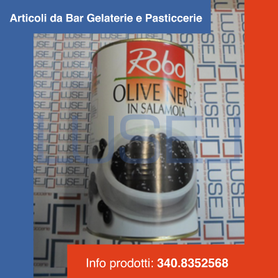 (b1) GR 4100 OLIVE NERE IN SALAMOIA CON NOCCIOLO IN LATTA (5 barattoli + 1 omaggio)