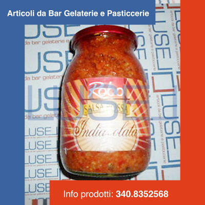 GR 960 SALSA ROSSA PICCANTE INDIAVOLTA IN VASO DI VETRO CREMA PICCANTE